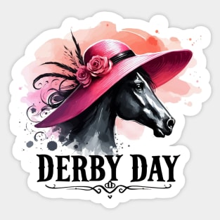 Derby Day Party Funny Horse Racing Lover Sticker